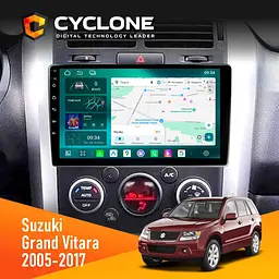 Штатна магнітола Suzuki Grand Vitara 2005-2017 Cyclone C9-013 4x64 DSP 4G Cyclone (НФ-00007451)