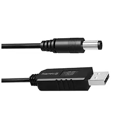 Кабель живлення USB to DC 5.5x2.5mm 9V 1.0m black ColorWay (CW-CBUD066-BK) - мініатюра 4
