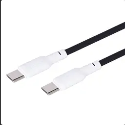 Кабель Gelius Full Silicon Cable Type-C to Type-C GP-UCN001CC 60W 1.2m Black-White - мініатюра 4