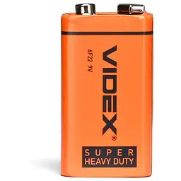 Крона сольова (6F22), Videx, 1 шт, 9V, Shrink
