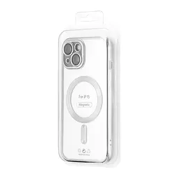 Чохол Ductil Metallic Edge with MagSafe (Protected Camera & Lens) iPhone 15 Silver - мініатюра 2