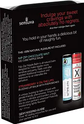 Набір парфумованих засобів для губ Sensuva Lips & Nips Pleasure Kit Chocolate Strawberry, 2 x 4 г - мініатюра 2