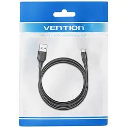 Кабель USB 2.0 AM-micro BM 2.0м Чорний Vention - мініатюра 2