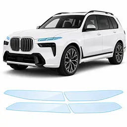 Антигравійна захисна бронеплівка за лекалами для BMW X7 G07 facelift 2022- оптика (фари та ПТФ)