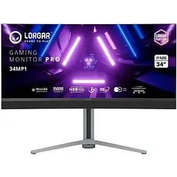 Монітор Lorgar 34MP1 UWQHD (LRG-34MP1W180C-GY)