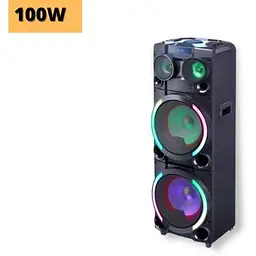 Портативна колонка бумбокс XPRO HS-TD12P8 валіза 100Вт USB SD FM радіо Bluetooth 2 мікрофони ДУ (MER-15691) - мініатюра 2