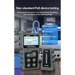 Кабельний тестер Noyafa NF-488 багатофункціональний функція PoE Ping для RJ45 DC (18887) - мініатюра 9