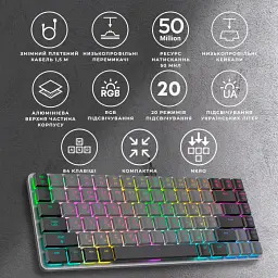 Клавіатура GamePro MK141R Red Switch Dark Gray [MK141R] [121478] - мініатюра 8