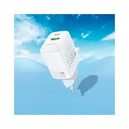 Зарядний пристрій BOROFONE BN27 Fuente 1xUSB-C PD 20 Вт + 1xUSB QC 3.0 білий (6941991120268) - мініатюра 9