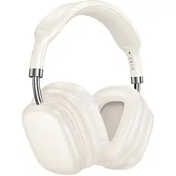 Накладні навушники Hoco W52 Wonderful, BT headphones, BT5.4, AUX, TF, 400mAh, 46h, Milky white
