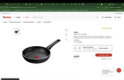 Сковорода Tefal Force 28 см, Titanium 2X (C2920602), з двошаровим титановим антипригарним покриттям - мініатюра 6