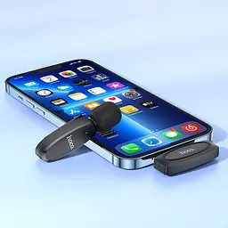Мікрофонна радіосистема Hoco L15 Crystal Lightning Black (789020) [158595] - мініатюра 8