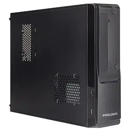 Корпус PrologiX E100 Slim чорний, 400W, 80mm, Micro ATX / Mini ITX, USB3.0 x 2, 100 x 295 x 365, 0.5mm