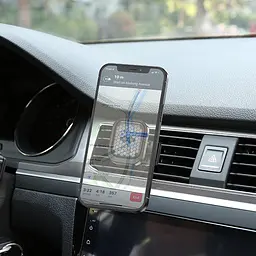 Холдер Hoco S49 Fuerte series air outlet magnetic car holder Чорний - мініатюра 3
