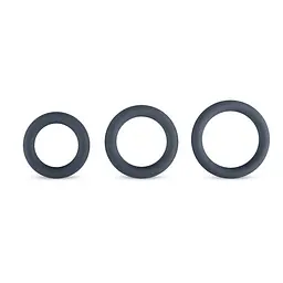 Набір ерекційних кілець Boners 3-Piece Cock Ring Set, 3 шт (сірий) - мініатюра 2