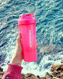 Шейкер спортивний SmartShake Slim 500 мл Neon Pink (10253201) - мініатюра 3