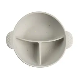 Тарілка дитяча Canpol babies Dots силіконова на присосці з секціями сіра (51/403_grey) - мініатюра 4