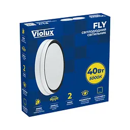 Світильник LED FLY 40W 5000K круг сірий Violux ( 200110 ) - мініатюра 2