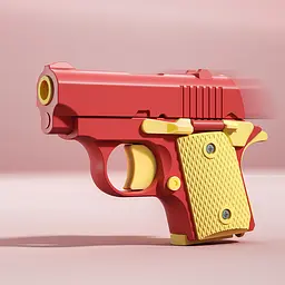 Дитячий іграшковий пістолет-антистрес Red / Yellow - мініатюра 2