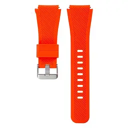 Силіконовий браслет L 22мм Samsung Galaxy Watch 46mm Silver - помаранчевий (ORANGE46) - мініатюра 2