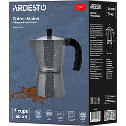 Гейзерна кавоварка Ardesto Gemini Molise 150 мл 3 чашки сіра (AR0803AGS) - мініатюра 6