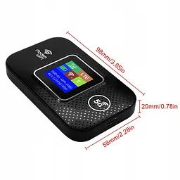 Портативний 4G/5G LTE роутер Pix-Link Mobile Router PH314-E кишеньковий Wi-Fi модем із LCD дисплеєм Black (19180) - мініатюра 6