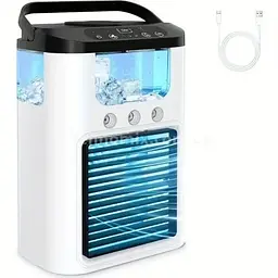 Портативний міні кондиціонер з USB Ice Cooler XL-1346 • Настільний вентилятор-зволожувач з резервуаром 560 мл і LED-підсвіткою - мініатюра 3