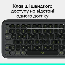 Клавiатура бездротова Logitech Pop Icon Keys Graphite (920-013157) - мініатюра 10