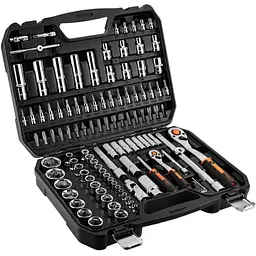 Neo Tools Набір інструментів, Набір торцевих головок, 110шт, 1/2", 1/4", CrV, кейс