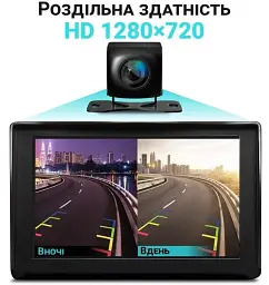 Камера заднього виду Podofo A2961 паркувальна камера CVBS + AHD, IP68, 170 ° UDstore Black (18696) - мініатюра 4