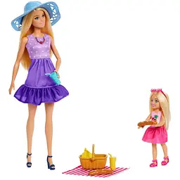 Набір Barbie Сімейний пікнік з ляльками Барбі та Челсі (JBF43)