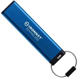 USB флеш накопичувач Kingston 128GB IronKey Keypad 200 Type-C Encrypted Blue USB 3.2 (IKKP200C/128GB) - мініатюра 2