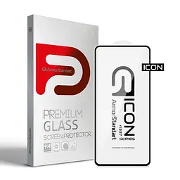 Захисне скло для Xiaomi Poco F4, Icon, 2.5D загартоване скло, повне проклеювання, глянсове, удароміцне, з олеофобним покриттям, сумісне з чохлами, міцність 9H, проста установка, ArmorStandart (ARM60932)