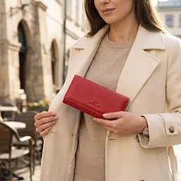 Чудовий жіночий гаманець з натуральної шкіри ST Leather 22524 червоний - мініатюра 2