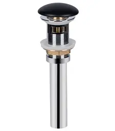 Комплект Qtap Nando LT: Раковина підвісна прямокутна 500х420х130 мм Matt Black + Донний клапан PU03O (QT12112173SMBMBN47322) - мініатюра 6