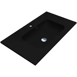 Умивальник Miraggio Della 800 mirastone black 0000910, Чорний матовий
