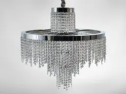 Підвісна кришталева люстра Diasha 376-600CH LED-модель, 125 Вт, діаметр 59 см з ефектним каскадом кристалів - мініатюра 4