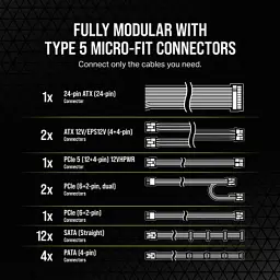 Блок живлення Corsair 750W RM750x White (CP-9020273-EU) - мініатюра 11