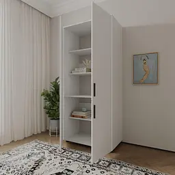 Шафа для одягу Doros Торн Білий 2 ДСП (полиці) 90х51.6х200 (44900436) - мініатюра 1