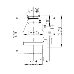 Подрібнювач харчових відходів Mixxus GD-04-1 MX1571 - мініатюра 2