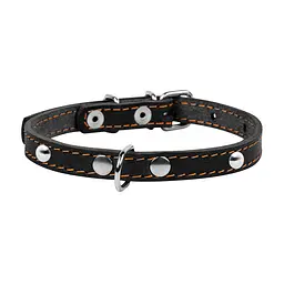 Нашийник Collar одинарний з прикрасами (ширина 14мм довжина 27-35см) чорний - мініатюра 2