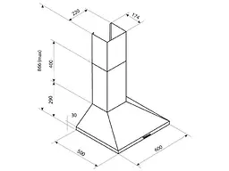 Витяжка Pyramida KX 60 (1000) B WH - мініатюра 7