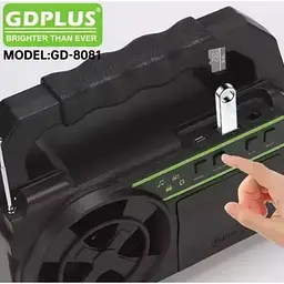 Портативна Сонячна Станція GDPlus GD-8081 (13800mAh) FM-Радіо Bluetooth - мініатюра 7