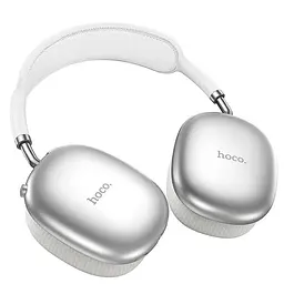 Бездротові навушники Hoco W55 Pleasing, BT5.4, AUX, TF, headphones, 800mAh, 90h, Silver - мініатюра 2