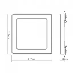 LED світильник квадратний VIDEX DL6S 18W 3000K-4000K-6500K White - мініатюра 6