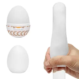 Мастурбатор яйце Tenga Egg Wonder Ring білий - мініатюра 3