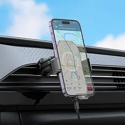 Автотримач Borofone BH205 з бездротовою зарядкою 15W чорний - мініатюра 4