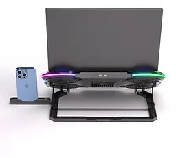 Охолоджувальна підставка для ноутбука 15.6 дюймів 2E Gaming CPG008 5xFan RGB LED - мініатюра 5