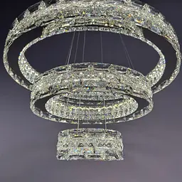 Люстра кільця Linisoln 7896-60*40*20 метал, кришталь LED 80 Вт 120-50 см - мініатюра 6