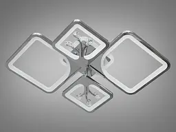 Сучасна стельова LED-люстра Diasha 8157/2+2HR LED 3color dimmer, 83W, 4565 lm, димер - мініатюра 5